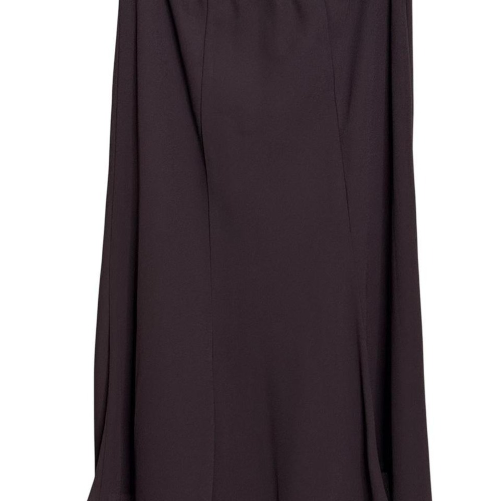 Chocolate Brown Flowy Midi Skirt